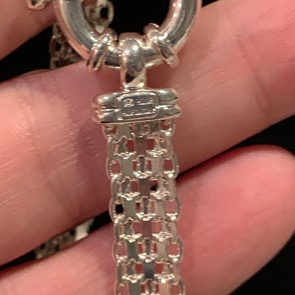 Milor Italian silver necklace 17 inch -mesh - Picture 5 of 5